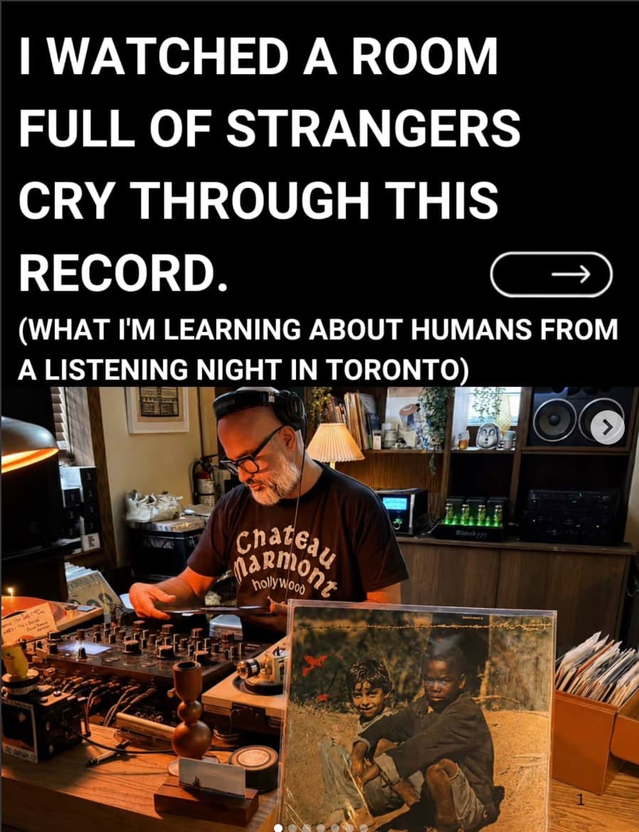 I watched a room full of strangers cry through this record